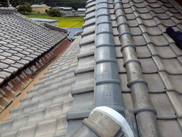 加古川市　風切丸　撤去　瓦新設